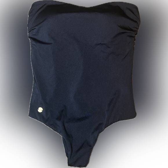 Leonisa Sculpting Macrame Back One-piece Swimsuit size Small - Picture 4 of 11